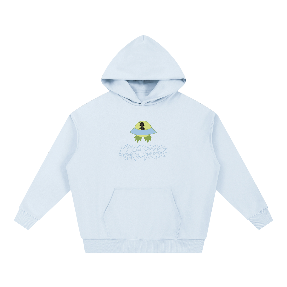 blue alien heavyweight hoodie