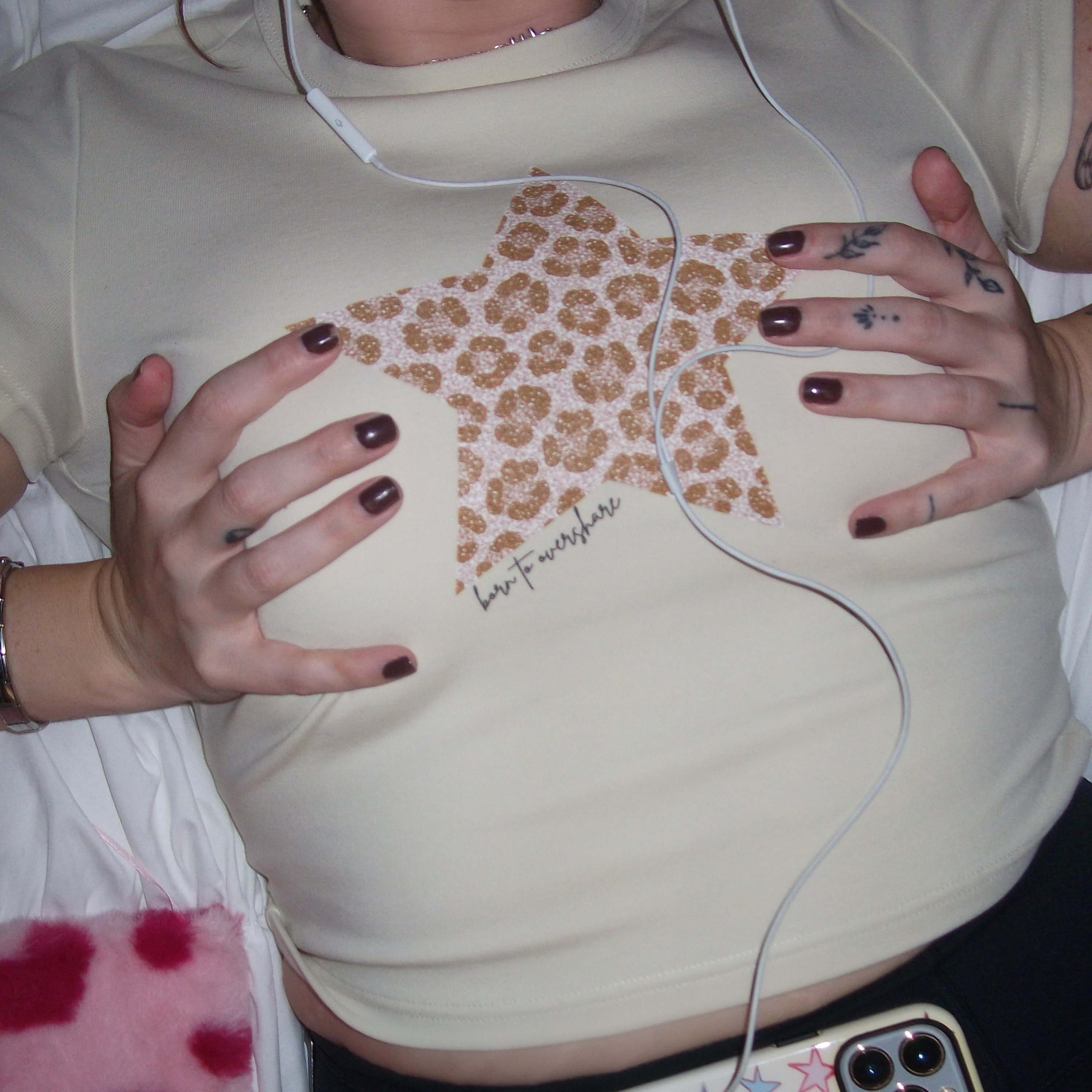 born to overshare baby tee