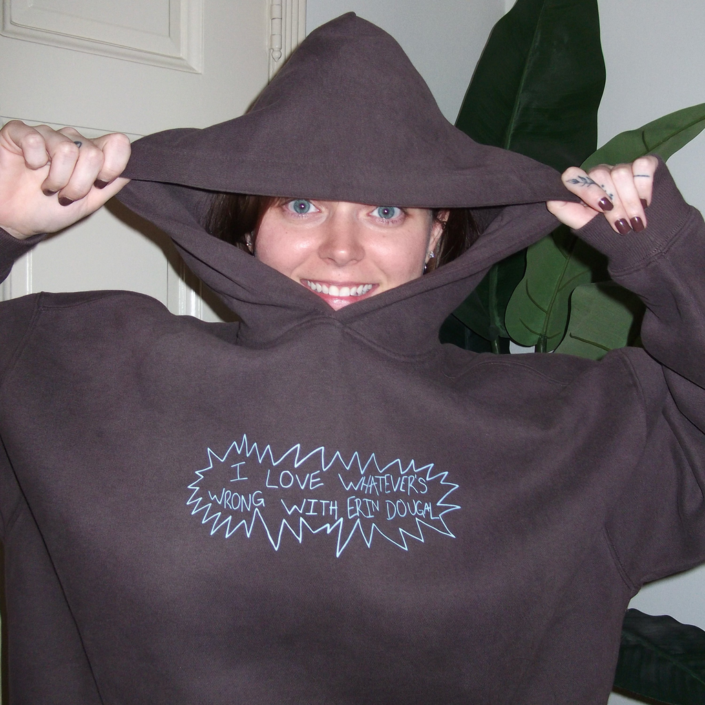 erin's brown oversized hoodie