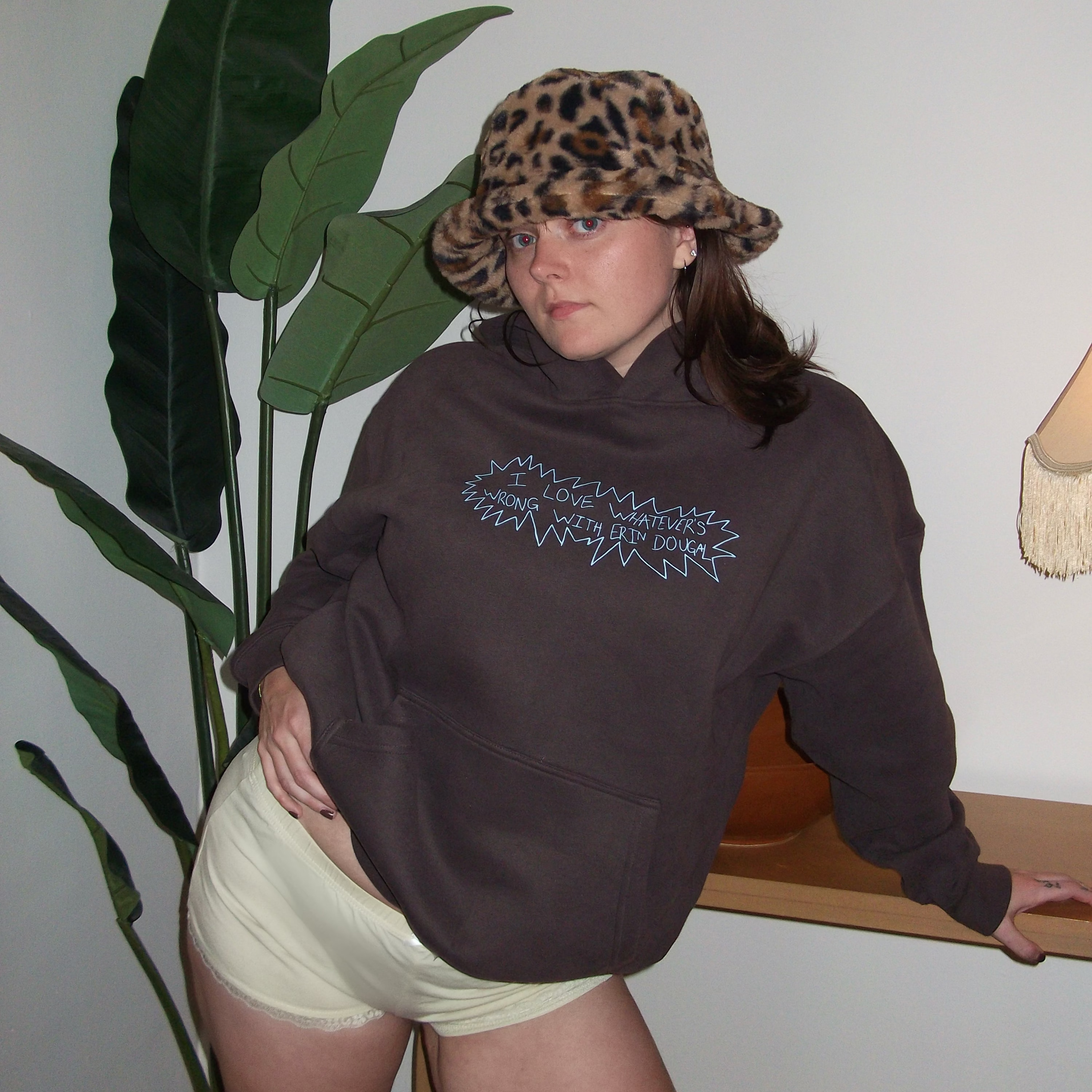 erin's brown oversized hoodie